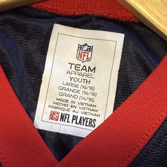 Youth L Rob Gronkowski #87 New England Patriots NFL Jersey Blue 14/16 Excellent - Picture 7 of 8